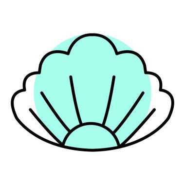 karikatür deniz kabuğu vektör çizimi