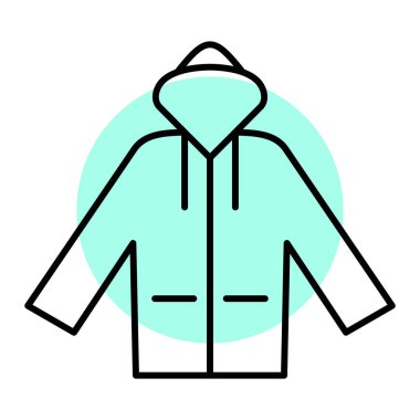 Ceket. Web simgesi basit illüstrasyon