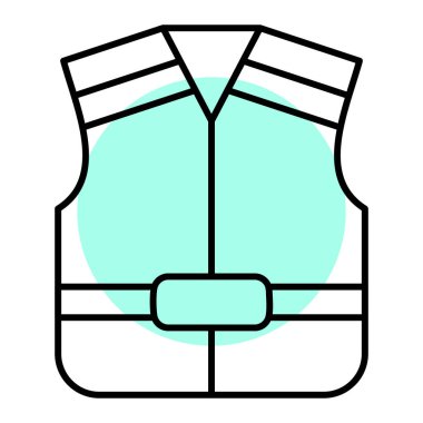 Yelek. Web simgesi basit illüstrasyon