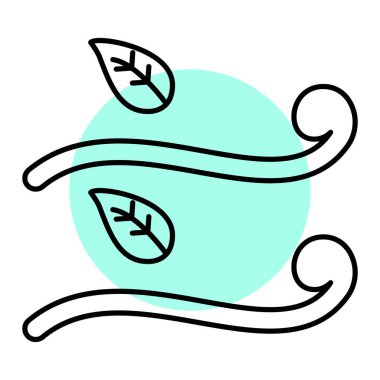 Çizgi film yaprağının vektör çizimi