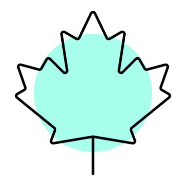 Akçaağaç yaprağı ikonu vektör illüstrasyon grafik tasarımı