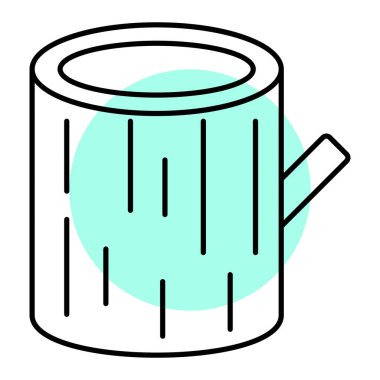 Bir bardak su ikonunun vektör çizimi. beyaz arkaplanda izole.