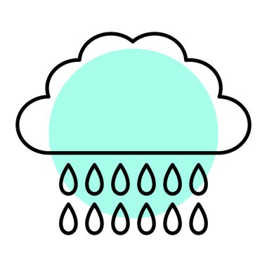 yağmur bulutları simge vektör illüstrasyon tasarımı