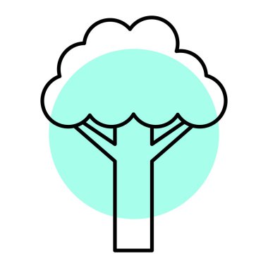 ağaç simgesi vektör illüstrasyonu