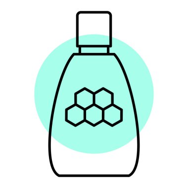 Web ve mobil uygulama tasarımınız için beyaz arkaplanda izole edilmiş şişe simgesi vektörü, el işareti