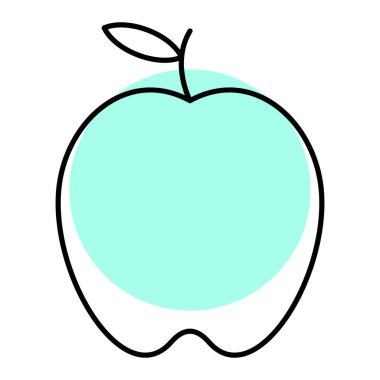 elma ikonu vektör illüstrasyonu