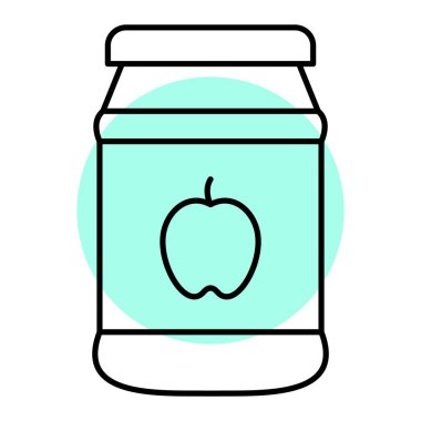 Mason şişe vektör illüstrasyon grafik tasarımlı kavanoz