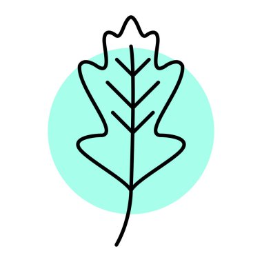 Yaprak ikonu vektör illüstrasyonu