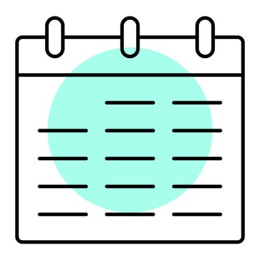 Takvim simgesi vektör illüstrasyonu