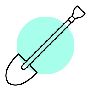 kürek simgesi vektör illüstrasyonu