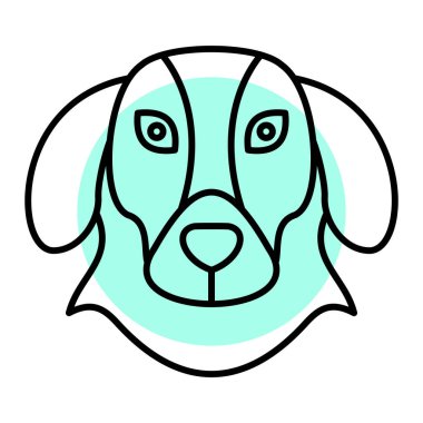 Köpek. Web simgesi basit illüstrasyon