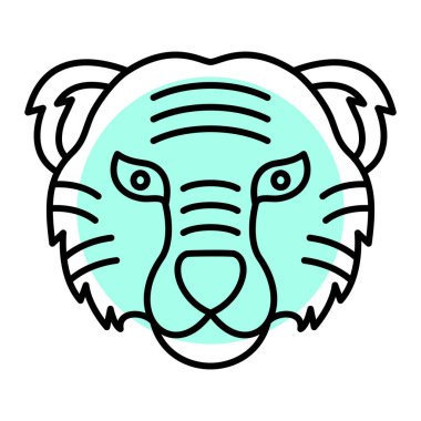 Bir aslan başının vektör çizimi