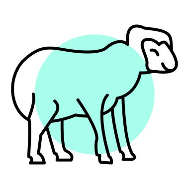 Şirin bir karikatür filinin vektör çizimi