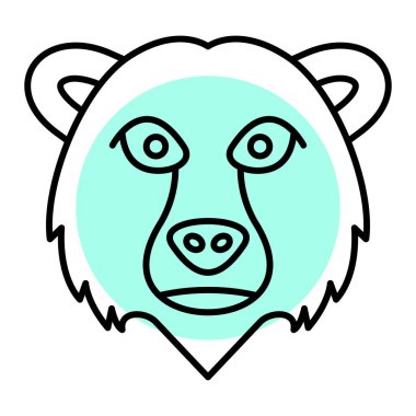 panda. Web simgesi basit illüstrasyon