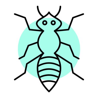 şirin böcek simgesi vektör illüstrasyon tasarımı