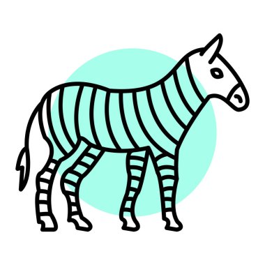 Şirin bir zürafanın vektör çizimi