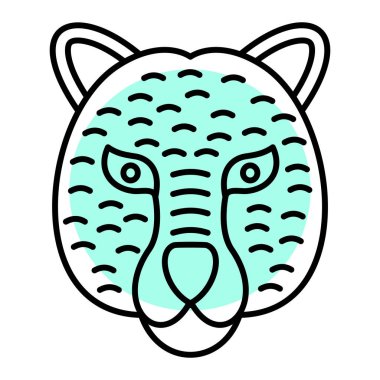 Bir kaplan kafasının vektör çizimi