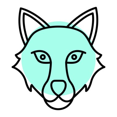 Kedi. Web simgesi basit illüstrasyon