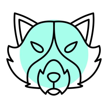 Kedi. Web simgesi basit illüstrasyon