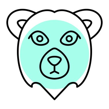 panda. Web simgesi basit illüstrasyon