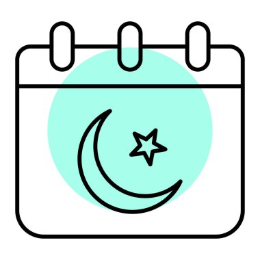 Moda tarzında izole edilmiş ay simgesi