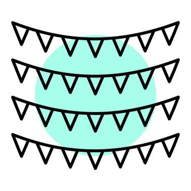 parti Bunting kutlama vektörü illüstrasyonu