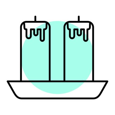 Bir havlu simgesinin vektör illüstrasyonu