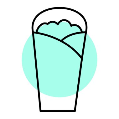 Fast food ikonu. Web için bira vektör simgelerinin özet çizimi