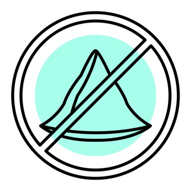 Sigara ikonu yok. Ağ için basit balık vektör simgeleri çizimi