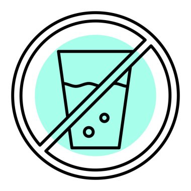 Soda, yiyecek ve içecek yok. vektör illüstrasyonu
