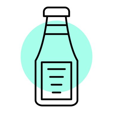 Şişe simgesi. Web tasarımı için bira içecek vektör simgelerinin basit bir gösterimi