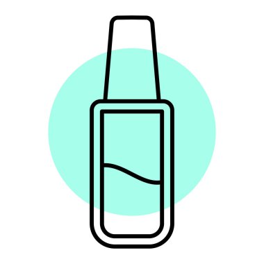 Oje ikonu. Web için rimel şişesi vektör çizgisi simgelerinin özet çizimi