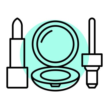 makyaj fırçası vektör illüstrasyonu