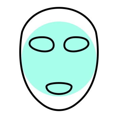 maske simgesi. Web için yüz vektör simgelerinin özet çizimi