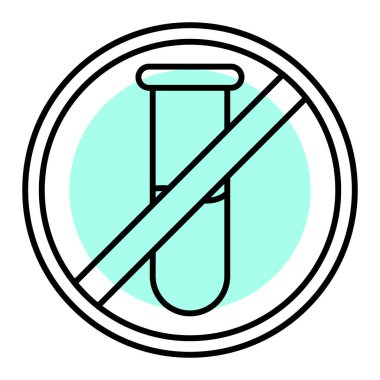 Test tübü simgesinin vektör illüstrasyonu