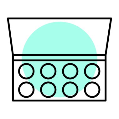 Beyaz arkaplanda gölgesi olan makyaj fırçası