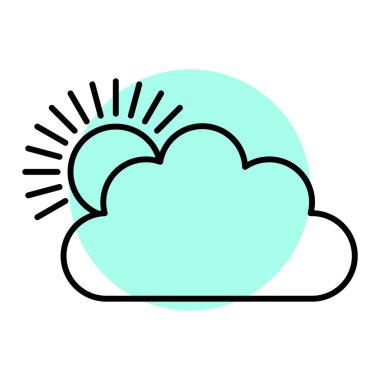 Bulut hesaplama simgesi vektör illüstrasyonu