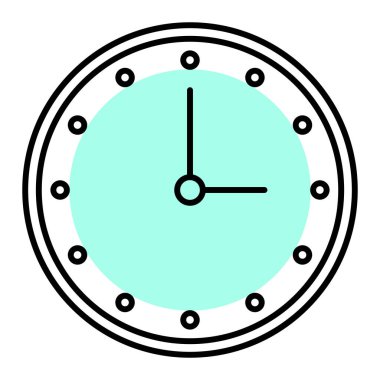 Saat simgesi vektör illüstrasyonu