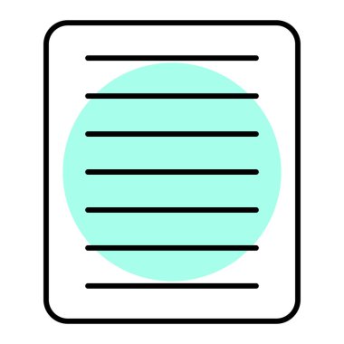 Belge. Web simgesi basit illüstrasyon