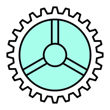 Teçhizat Web simgesi basit illüstrasyon