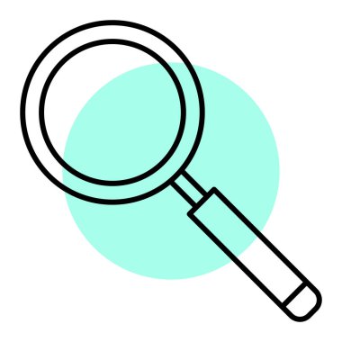 Büyüteç simgesi. vektör illüstrasyonu