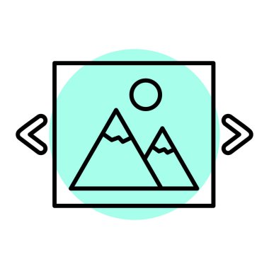 Bir resim simgesinin vektör illüstrasyonu