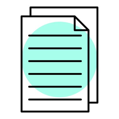 Belge. Web simgesi basit illüstrasyon