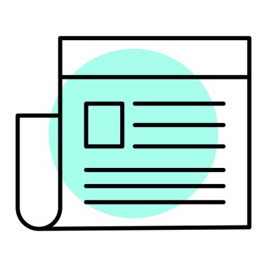 belge simgesi vektör illüstrasyonu