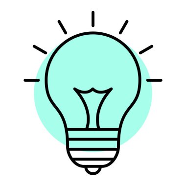 ampul simgesi vektör illüstrasyonu