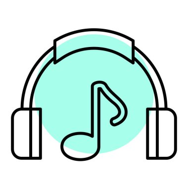 müzik çalıcı simgesi vektör illüstrasyon tasarımı