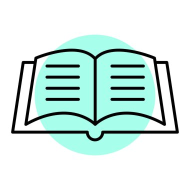 kitap simgesi vektör illüstrasyonu