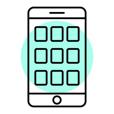 cep telefonu ikonu vektör illüstrasyonu