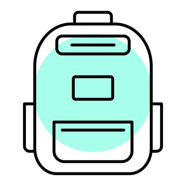 Sırt çantası. Web simgesi basit illüstrasyon