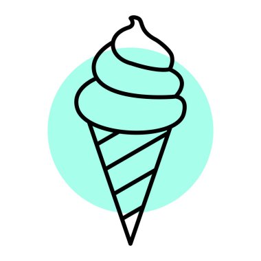 dondurma koni simgesi vektör çizimi tasarımı